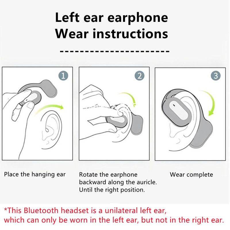 RichRipple F10 Pro 10H Play Time Wireless Bluetooth Earphone Digital Display Single Earbud Ultra Long Standby Business Earpods HD Call Headset Outdoor