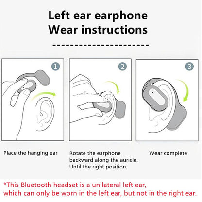 RichRipple F10 Pro 10H Play Time Wireless Bluetooth Earphone Digital Display Single Earbud Ultra Long Standby Business Earpods HD Call Headset Outdoor