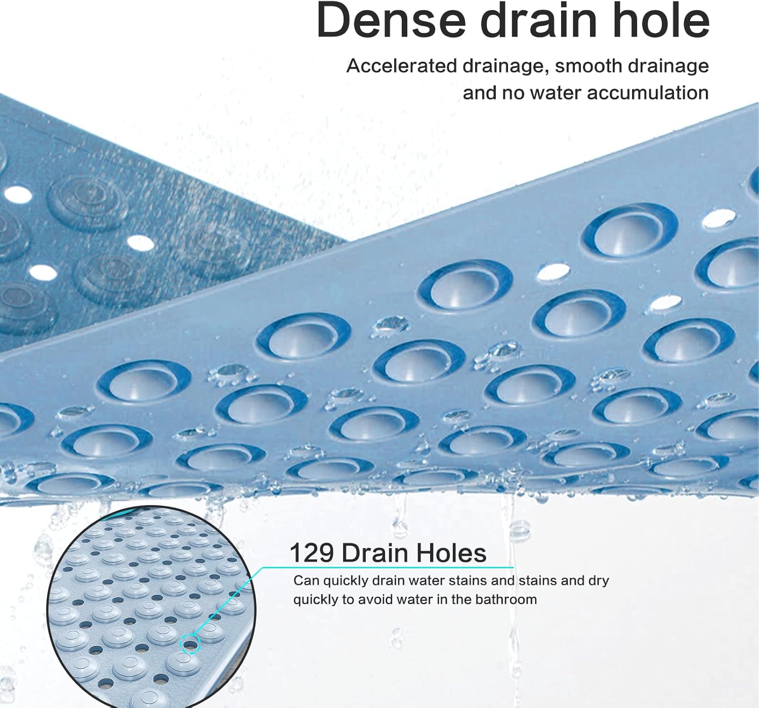 Bath Tub Mat Shower Mat Non Slip Bathtub Mats with Suction Cups Bath Mat for Tub Bathroom Mats Machine Washable