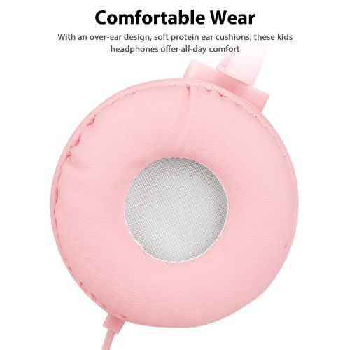 Kids Headphones, LEDream Adjustable On-Ear Wired Headsets Earphones with Mic for Children Boys Girls Cell Phones