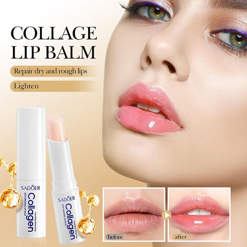 Collagen Lip Balm Lasting Moisturizing Anti Cracking Repair Nourishing Improve Hydration Plumping Lipstick Skin Care
