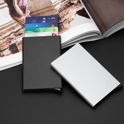 Men's Metal Aluminum Alloy Credit Card Case Automatic Card Holder