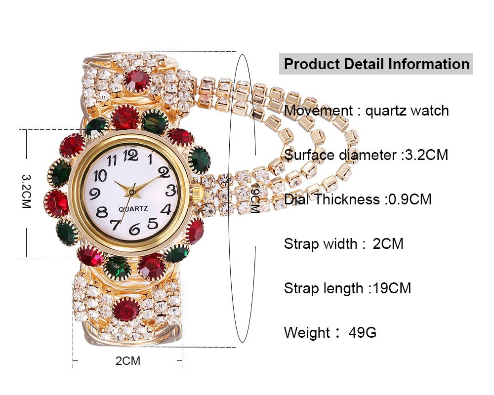 New women's diamond studded stylish temperament quartz watches fashion alloy bracelet watches female