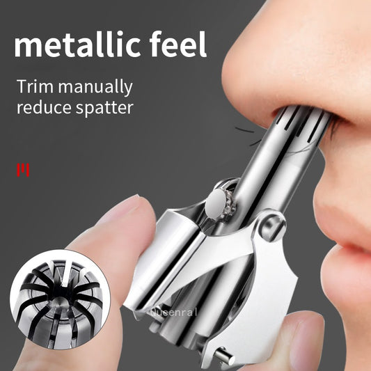 New Nose Hair Ear Trimmer For Men Stainless Steel Manual Washable Portable hair remover Nose Vibrissa Razor Shaver