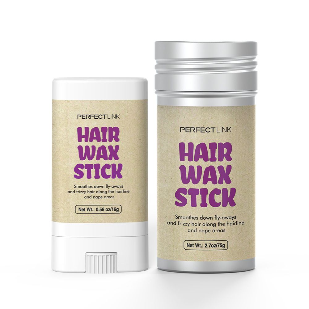 4Pcs/set 100g Peach Wax 75g Wax Stick Headband Brush Combination OEM Brand Hair Wax Stick Hair Wax Strip Hair Styling Hair Wax Long-lasting Hold Styling Combination