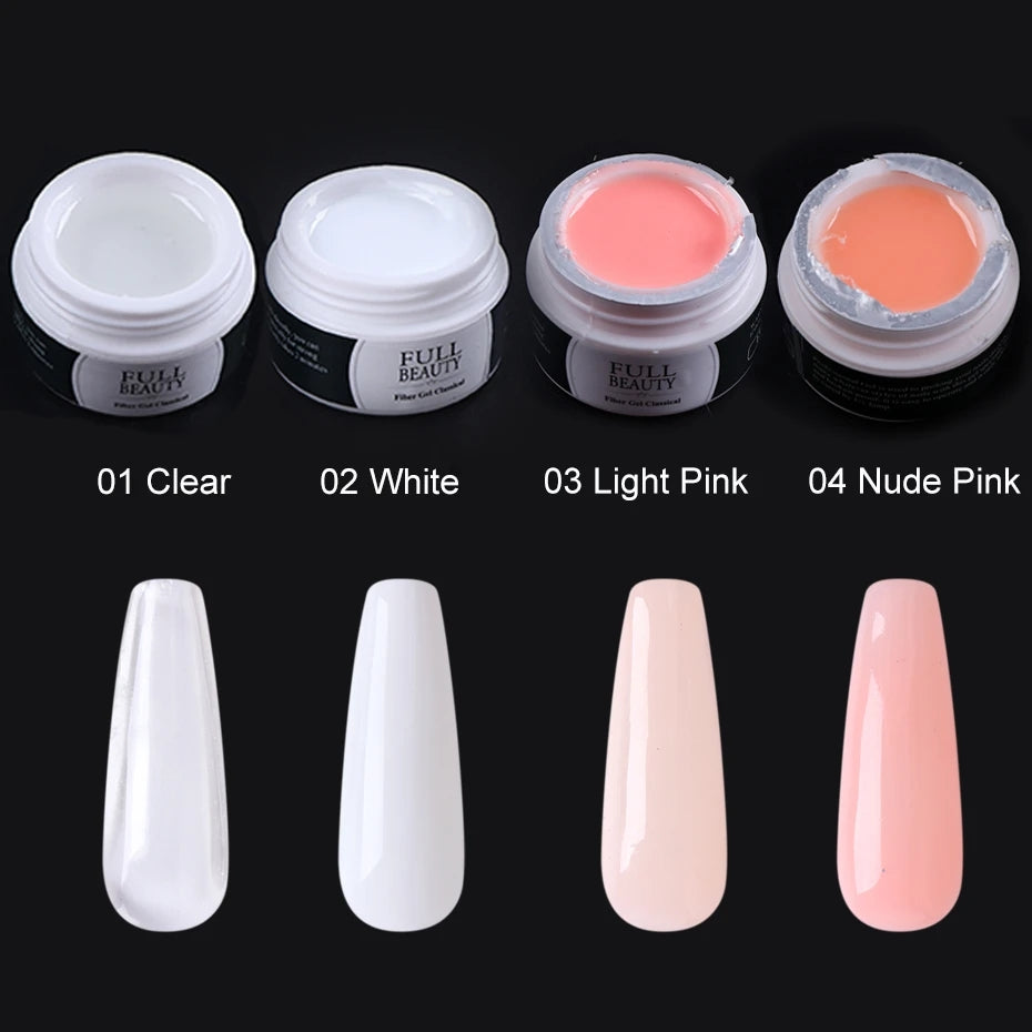 15ml Nail Extension Gel Soak Off UV Gel Acrylic White Clear Gel for Nail Prolong for Home Nail Art Shop Manicure Tool
