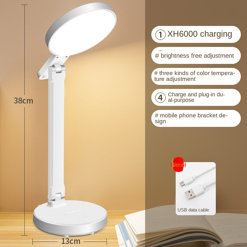 Portable Reading Light LED Desk Lamp Light Table desk lamp Touch dimming and toning Eye-protection desk Student dormitory charging study children bedroom lamp Fast delivery within 1-5 days