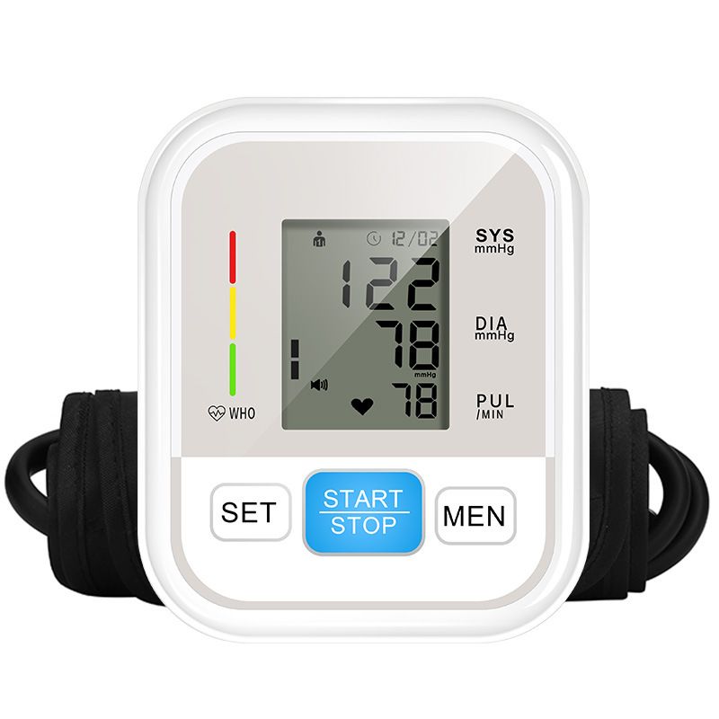 Upper Arm Blood Pressure Monitor LCD Digital Portable Automatic Tonometer Voice Broadcast