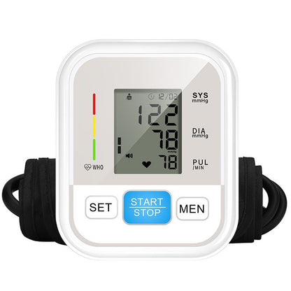 Upper Arm Blood Pressure Monitor LCD Digital Portable Automatic Tonometer Voice Broadcast