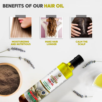Amalico Chebe Oil for Hair Growth - Olive Oil, Ostrich Oil, Essential Oil, 100% Natural African Chebe Powder for Hair Growth - Ready to Use, Large Volume 130ml