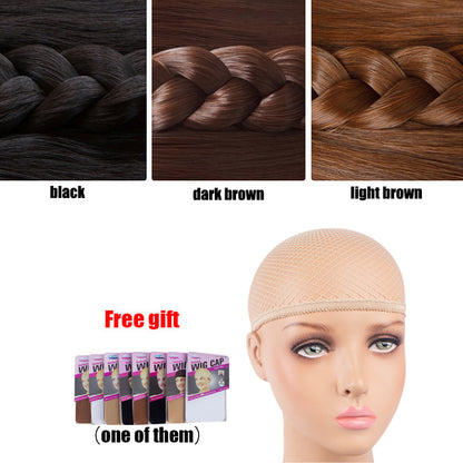 Premium 26inch Bangs Wigs Hair Synthetic Wigs Hair Ladies Long Straight Wigs for Black Women