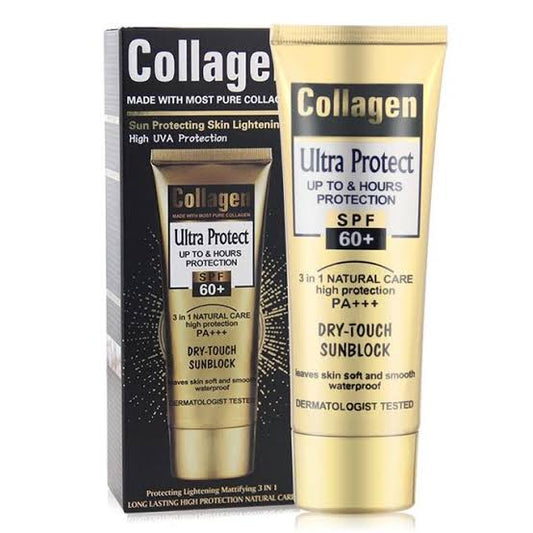 Fruit Of The Wokali Collagen Ultra Protect SPF 60+ Sunscreen Cream, 3 In 1 Natural Care Dry-touch Sun Screen Sunblock