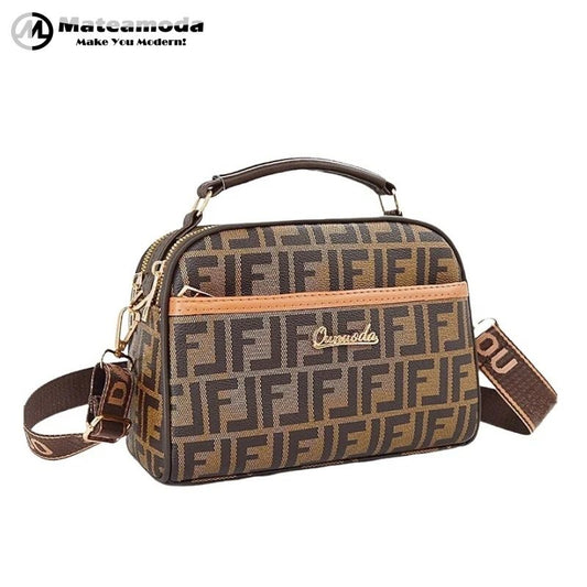 Mateamoda Modern Monogram Boston Satchel Crossbody Bag