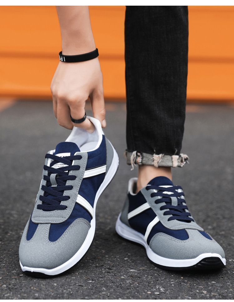 Size 41-44 Men's blue sports shoes Boys running clothse shoes students fashion sneakers driving shoes walking athletic shoes gym shoes
