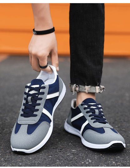 Size 41-44 Men's blue sports shoes Boys running clothse shoes students fashion sneakers driving shoes walking athletic shoes gym shoes