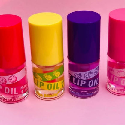 1pc Magic Lip Oil Fruity Kiss Beauty Makeup Hydrating Plumping Lip Gloss Coat For Cute Makeup Lipsticks Tinted Clear Serum Fruit Pineapple Grape Peach Lip Balm Oils Cosmetics