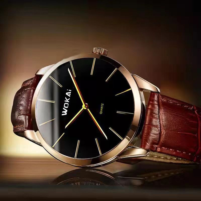 Men Watch Leather Straps Stainless Steel Good Quartz Luxury Man Wristwatch Waterproof Watches Male Watch Wrist Watch Valentines Christmas Birthday Gift Fashion