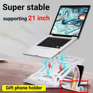 Computer stand laptop base eight level adjustment laptop stand height heat dissipation lifting bracket heat dissipation rotatable pad with turntable
