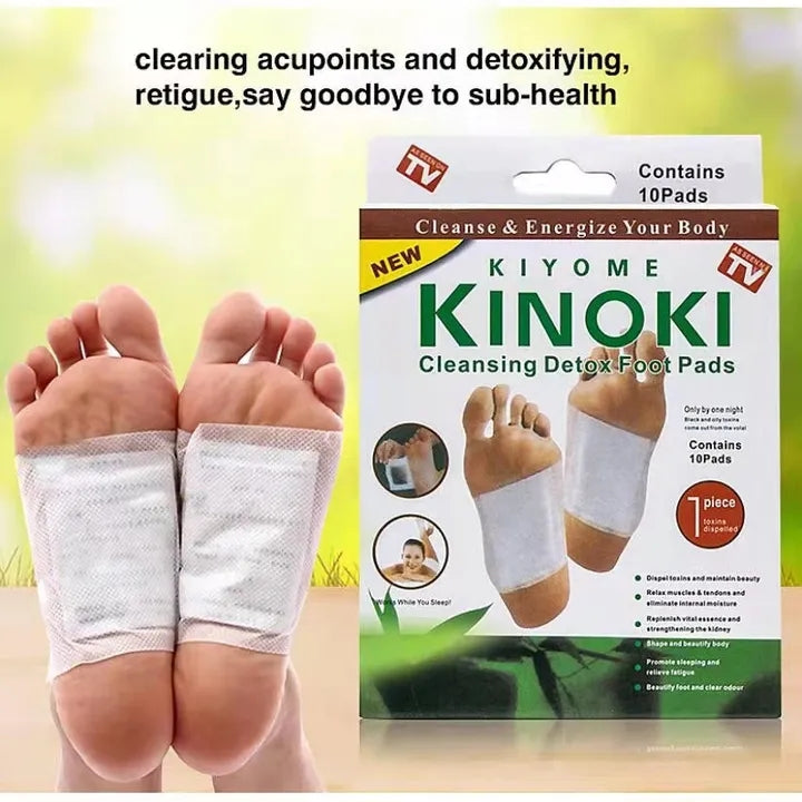 10pcs/box Detox Foot Patches Pads Body Toxins Feet Slimming Cleansing Herbal Body Health For Weight Loss