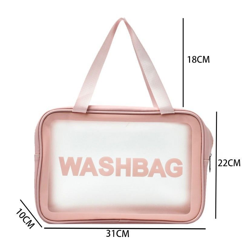 Fashionable Waterproof Cosmetic Portable Storage Bag Travel Wash Bag waterproof toiletry bag Transparent Frosted PVC Cosmetic Bag Beauty Case Storage Bag Zipper Makeup Organizer
