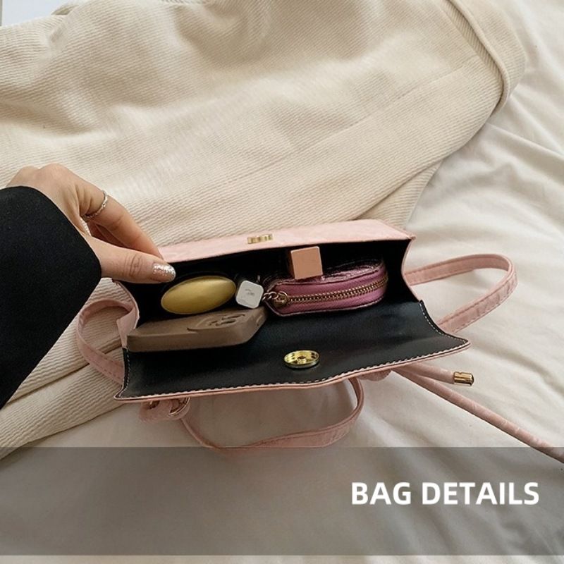 Mateamoda Minimalist Knot-Handle Faux Leather Shoulder Bag Crossbody Bag Underarm Handbag