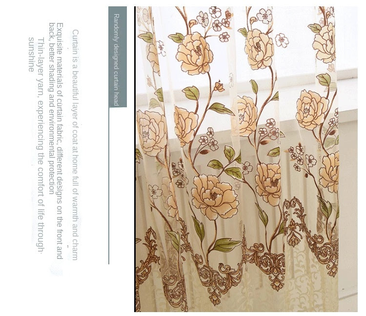 Tulle on The Window Curtains In Living Room Curtain Goods for Home and Kitchen Blinds Housing Fade Into The Bedroom Hall Rose one panel