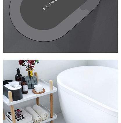 2PCSBathroom non slip floor mat, entrance foyer absorbent floor mat, cross-border household bathroom printed foot mat