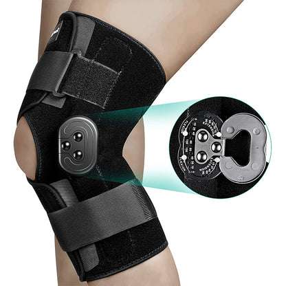 Professional Hinged Knee Brace Adjustable Knee Support with Side Stabilizers of Locking Dials for Knee Pain Arthritis ACL PCL Meniscus Tear Sports Braces Medical Hinged Knee Orthosis