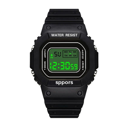 Sports Watch Boys Girls Student LED Electronic Watch Men Women Square Digital Watches Analog Digital Military Army Sport LED Waterproof Wrist Watch Rubber Clock