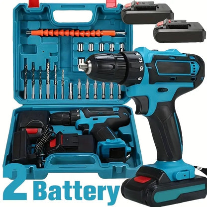 New Arrived 21V Household Electric Drill 38 Piece Set Three Functions