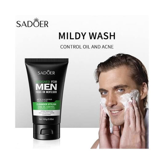 Men Facial Cleanser 100g +free Men Mask Sheet