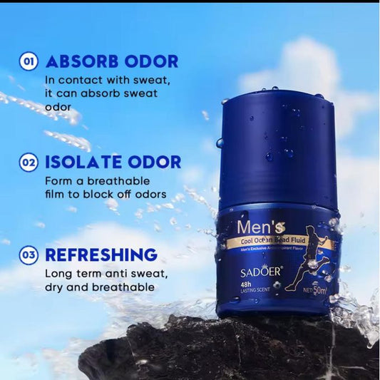 Menâ€™s Bounce Land Bead Fluid Deodorant â€“ Long-Lasting Freshness & Skincare in One