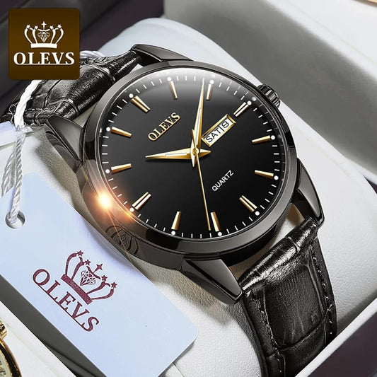 Men wrist watch birthday gift day and date display