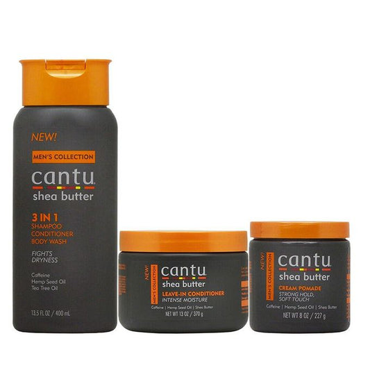 Men's Hair Care 3-piece Set (3 in 1 /Leave-In Conditioner/Cream Pomade)