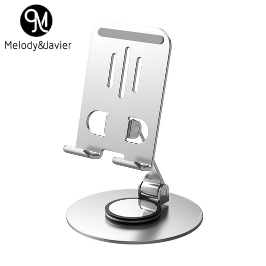 Metal Cell Phone Holder 360Â° Rotatable Desk Mobile Stand Cellphone Holder Tablet Smartphone Adjustable Holder for iPhone iPad Samsung infinix...