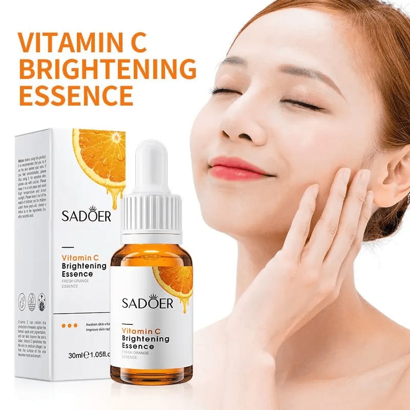 SADOER 3 in 1 Skin Care Set, Vitamin C Cream + Foaming Face Cleanser, Face Wash Cleanser + Face Brightening Vitamin C Essence