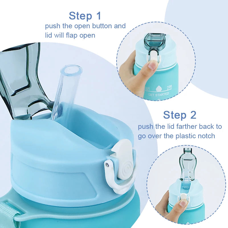 900ML Large Capacity Water Bottle Sports Water Bottles with Time Marker Leak-proof Cup Motivational Portable Water bottle for Outdoor Sport Fitness Kitchen & Dining room appliances