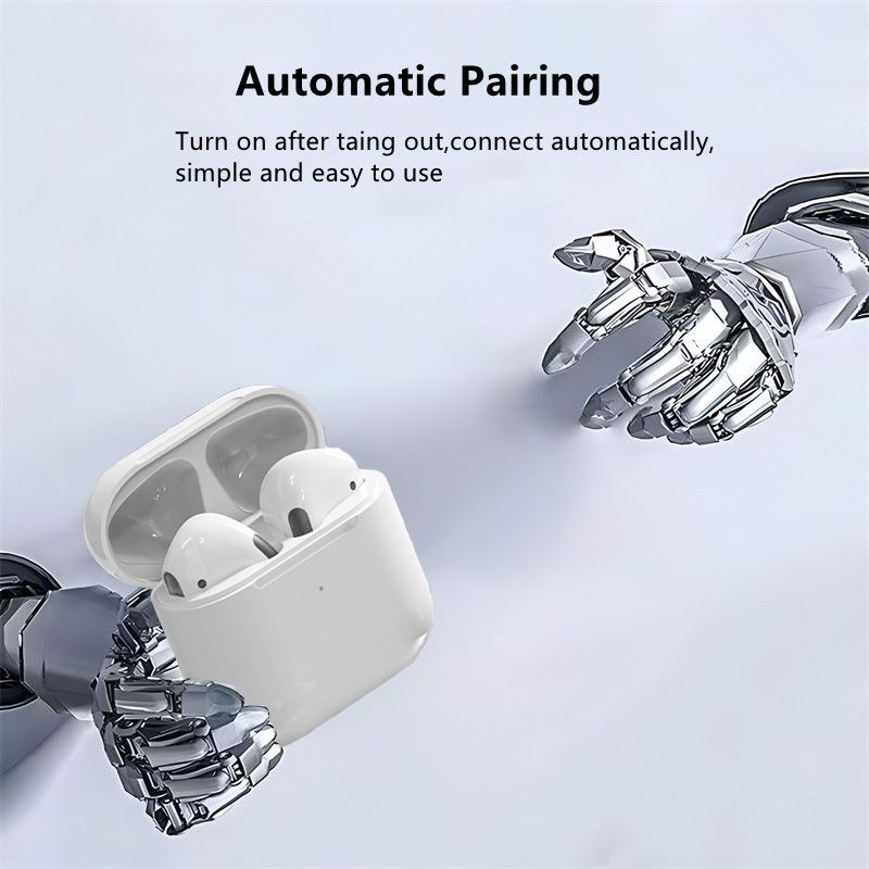 RichRipple Pro 6 Bluetooth Earphone(pro3 upgrade mini size) Pro6 Wireless Bluetooth Earpods for android&ios Pods Earbuds White with Black Covers