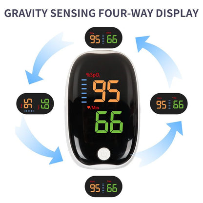 Blood Oxygen Monitor Finger Pulse Oximeter Oxygen Saturation Monitor Health Care Home Monitor Pulse oximeter machine Efficient oximeter easy to use【Exclude battery】
