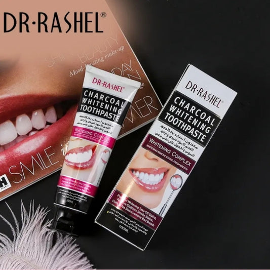 Dr. Rashel Charcoal Whitening Toothpaste Remove Stains Fresh Breath Smoke Coffee Tea Stains Teeth Brightening Complexion