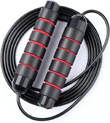 Jump Rope Tangle-Free Rapid Speed Jumping Rope with Ball Bearings, Skipping Rope with Foam Handles for Women Men Kids, Adjustable Jump Rope for Fitness Workout Aerobic Exercise