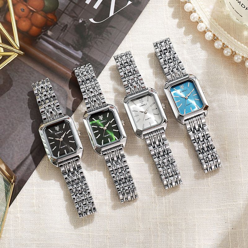 New Stainless Steel Watch Women Luxury Gift Quartz Wristwatch Fashion Simple Square Quartz Watches Wrist Watches Gift