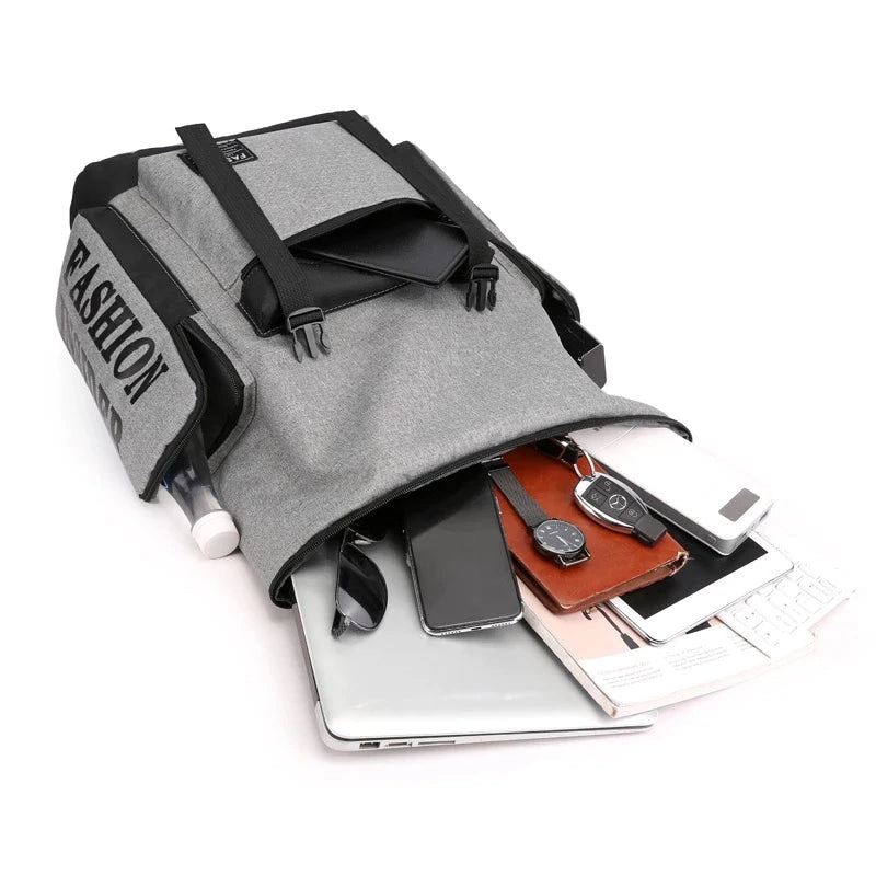 Men Backpack Large Capacity Outdoor Travel Bag Leisure Rucksack Business Commute Laptop Bag School