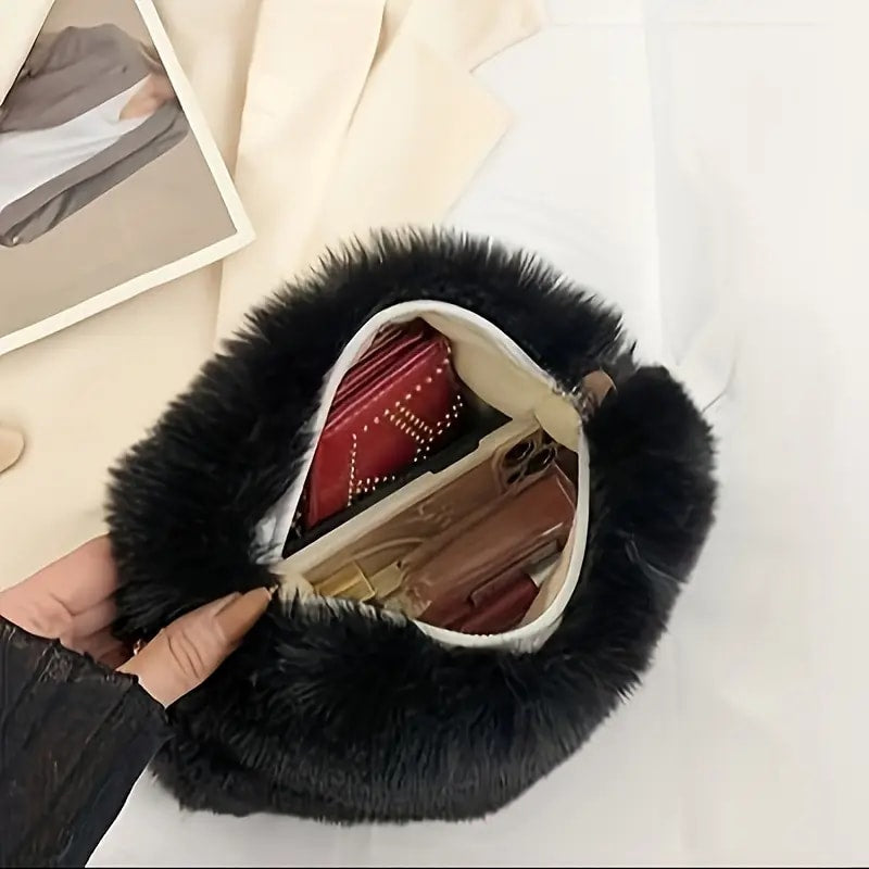 New Plush Handbag Crossbody Bag Fashion Chain Bag Single Shoulder Bag Crossbody Gifts to Girlfriends