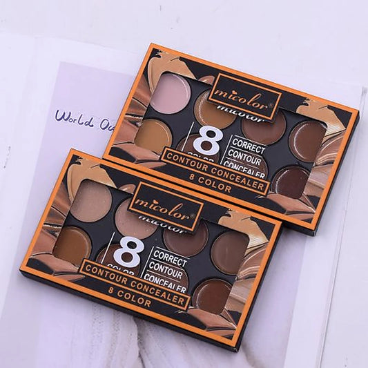 Two contour and concealer palettes with 'micolor' branding on a white background.