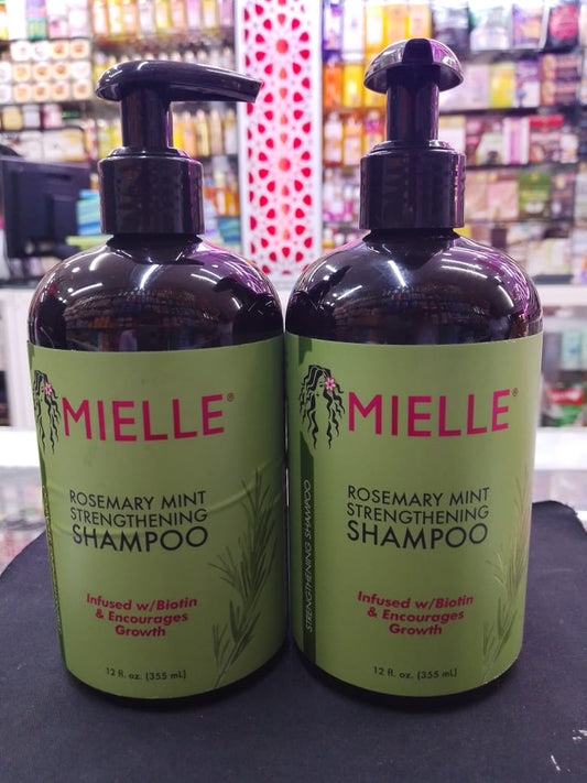 Mielle Rosemary Mint strengthening shampoo bottle