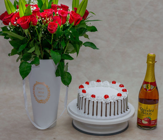 Mixed Fowers, Rendezvous Drink and a Cake