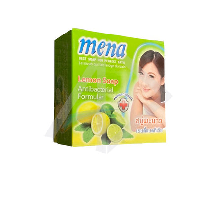 Lemon Soap Mena Antibacterial Brightening Body & Face Bar 150 g – Salicylic Acid & Vitamin C Infused Natural Citrus Cleanser for Fresh, Smooth Skin