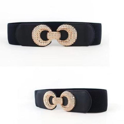 Belts Fashion Women Simple Personality 100 Stretch Wide Down Jacket Casual Elastic Belt Sweater Decorative Belt Women's simple belted decorative coat with wide dress