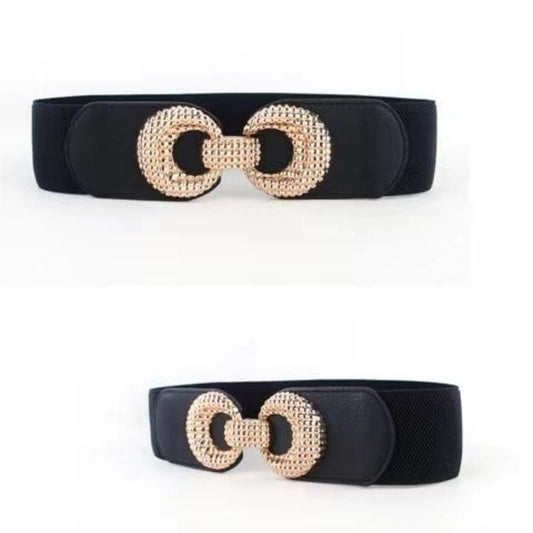 Belts Fashion Women Simple Personality 100 Stretch Wide Down Jacket Casual Elastic Belt Sweater Decorative Belt Women's simple belted decorative coat with wide dress